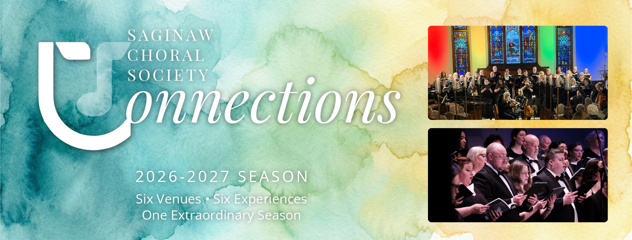 Saginaw Choral Society Connections season brand cover